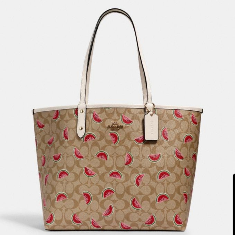 🍉Coach Watermelon Reversible City Tote🍉